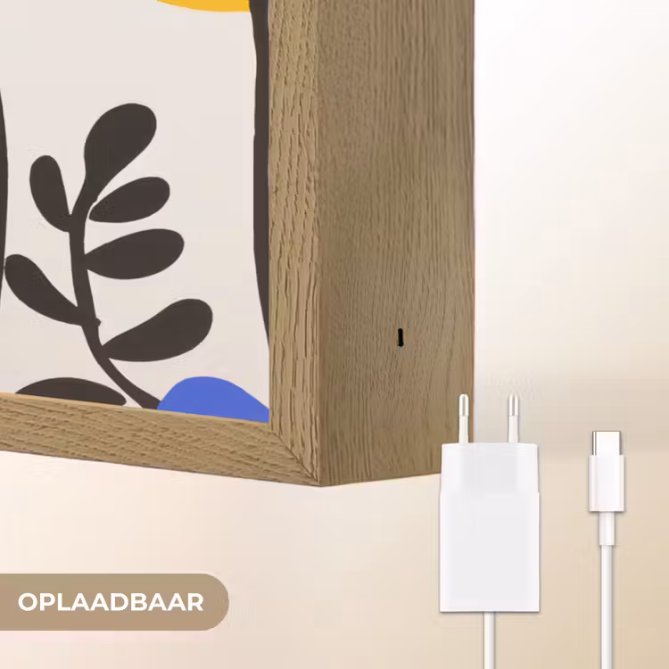 Lightbox - Wandlamp - Bloemen - Bladeren - Abstract - Zwart — 7