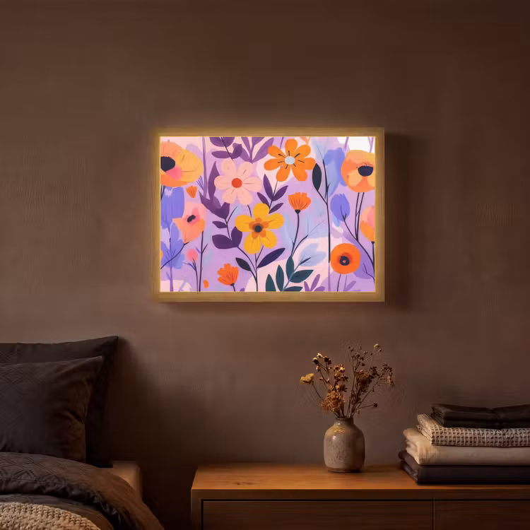 Lightbox - Wandlamp - Bloemen - Kleurrijk - Bladeren — 3