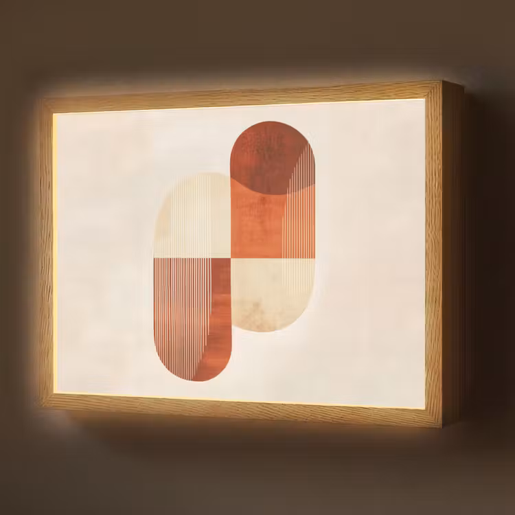 Lightbox - Wandlamp - Bogen - Beige - Vormen — 1