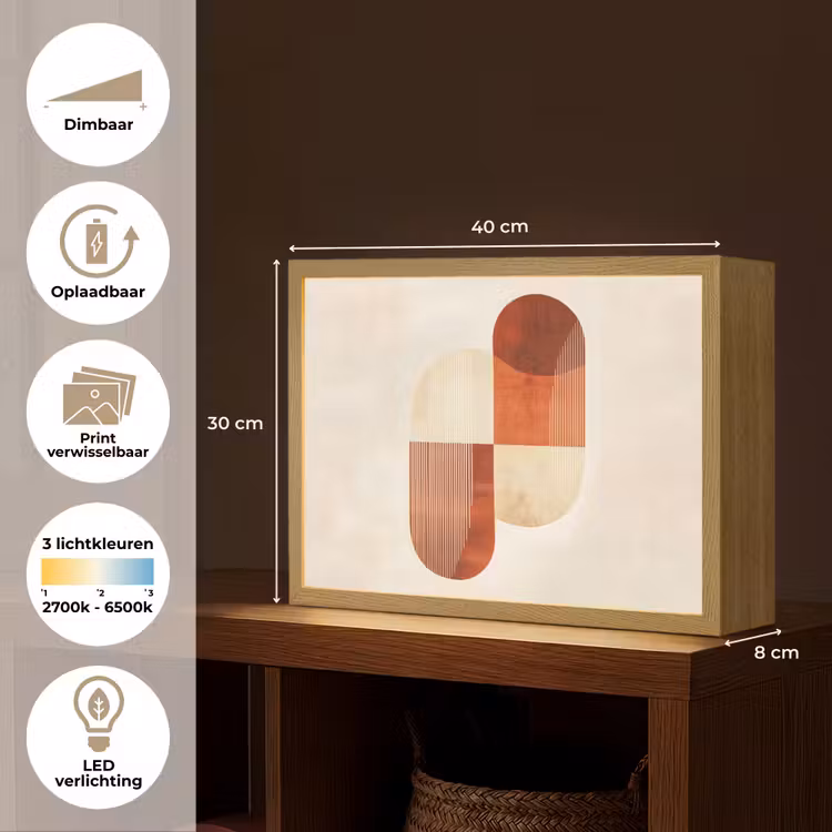 Lightbox - Wandlamp - Bogen - Beige - Vormen — 10