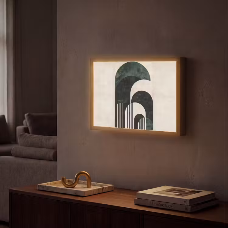 Lightbox - Wandlamp - Bogen - Donkergroen - Lijnen — 2