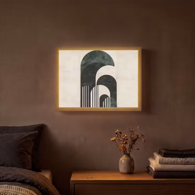 Lightbox - Wandlamp - Bogen - Donkergroen - Lijnen — 3