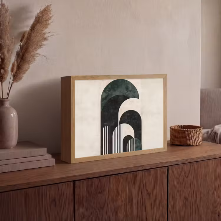 Lightbox - Wandlamp - Bogen - Donkergroen - Lijnen — 4