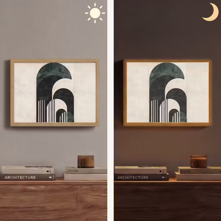 Lightbox - Wandlamp - Bogen - Donkergroen - Lijnen — 6
