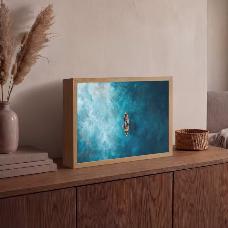 Lightbox - Wandlamp - Bootje - Water - Blauw — 4
