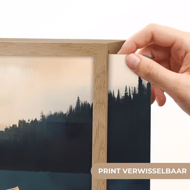 Lightbox - Wandlamp - Bossen - Meer - Kano - Oranje — 5