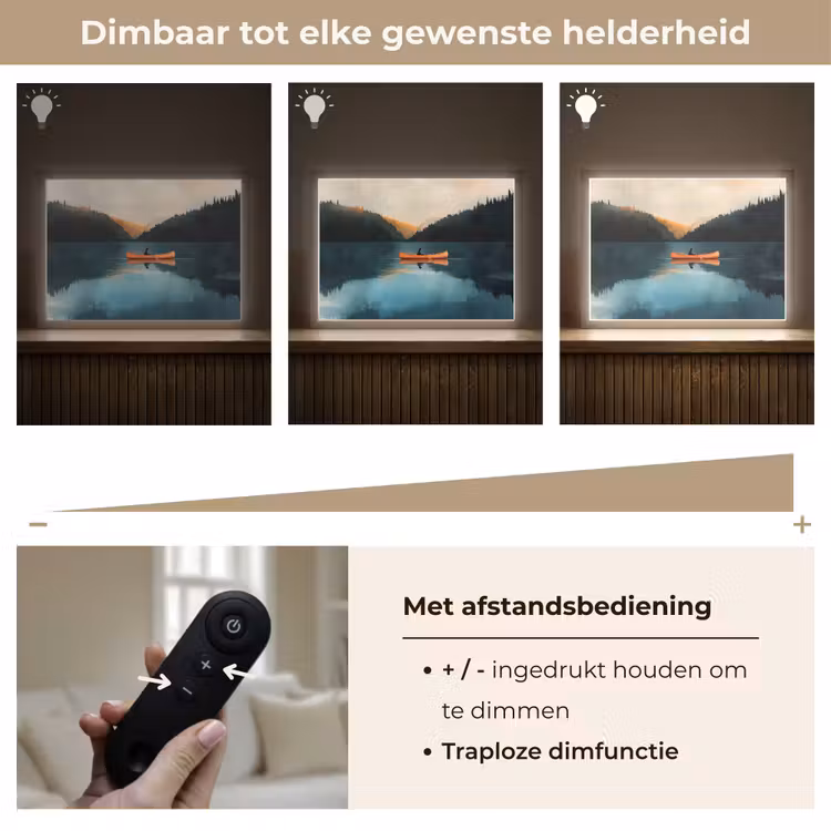 Lightbox - Wandlamp - Bossen - Meer - Kano - Oranje — 9
