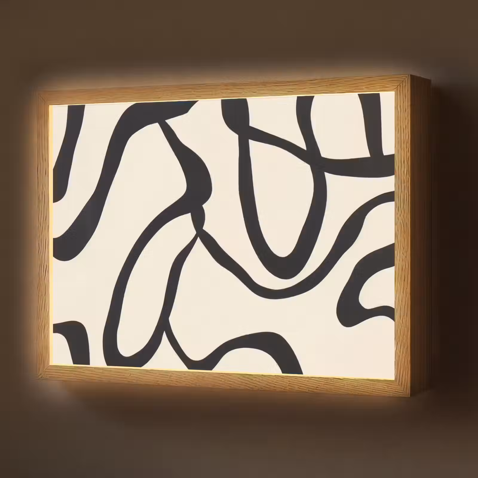 Lightbox - Wandlamp - Abstract - Lijnen - Modern - Beige — 1