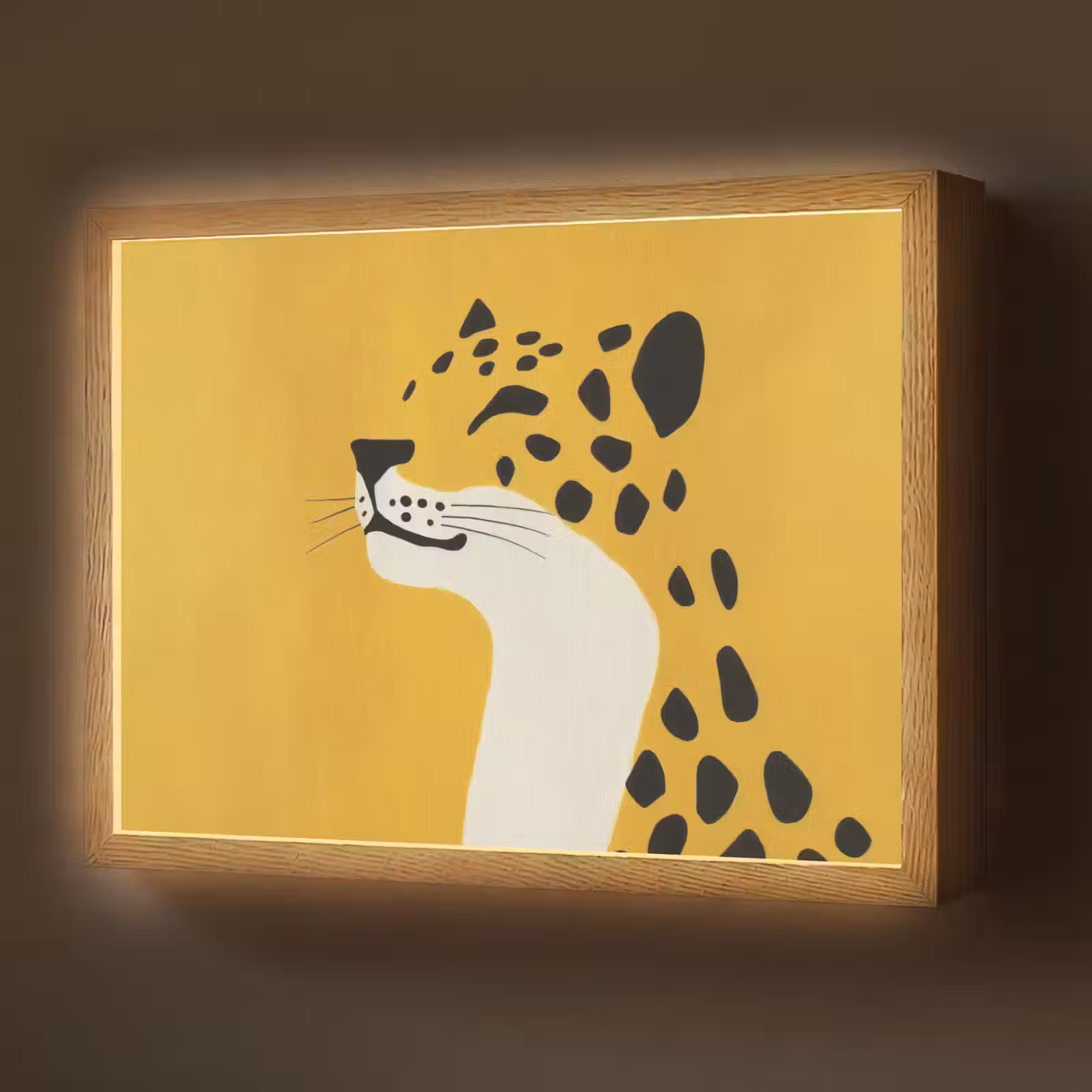 Lightbox - Wandlamp - Cheetah - Illustratie - Geel — 1