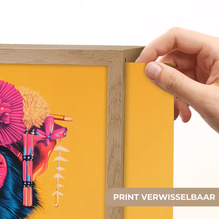 Lightbox - Wandlamp - Aap - Kimono - Bloemen - Hoofdtooi — 5
