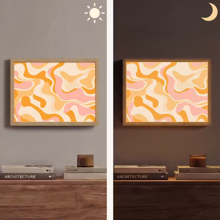 Lightbox - Wandlamp - Abstract - Golvend - Oranje — 6