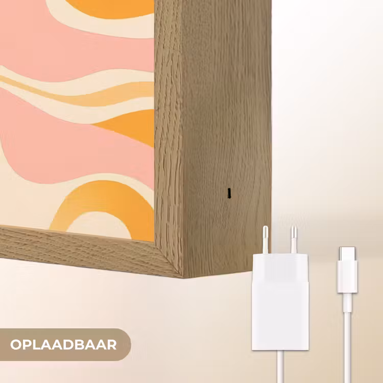 Lightbox - Wandlamp - Abstract - Golvend - Oranje — 7