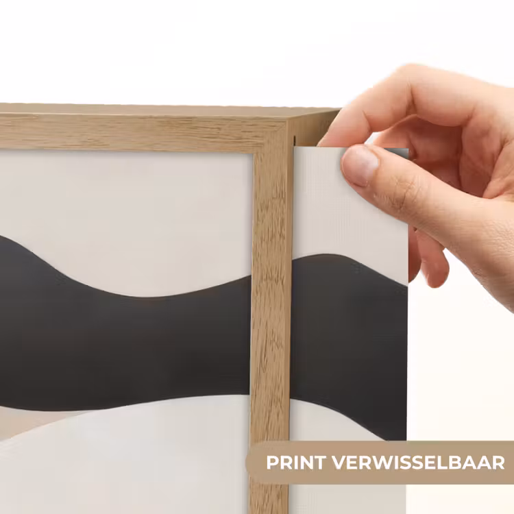 Lightbox - Wandlamp - Abstract - Landschap - Golven - Crèmekleur — 5