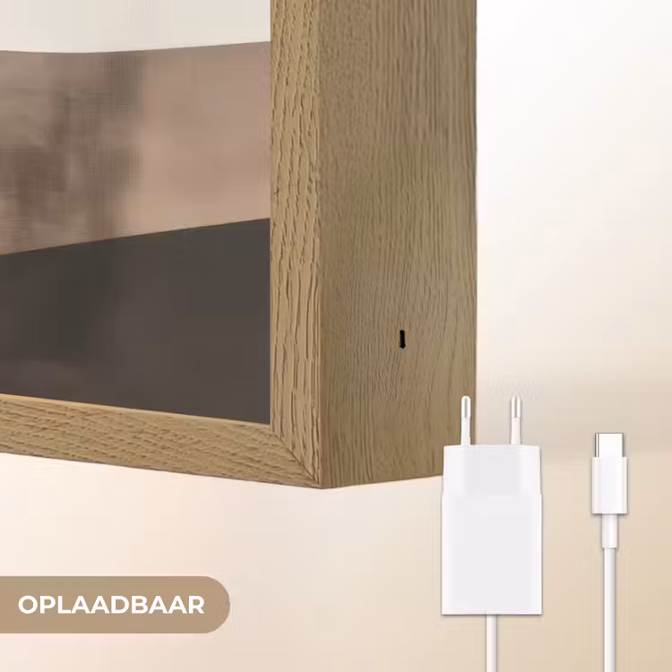 Lightbox - Wandlamp - Abstract - Landschap - Golven - Crèmekleur — 7