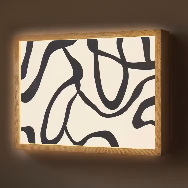 Lightbox - Wandlamp - Abstract - Lijnen - Modern - Beige — 1