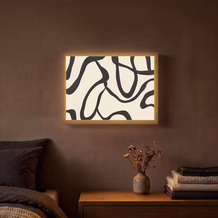 Lightbox - Wandlamp - Abstract - Lijnen - Modern - Beige — 3