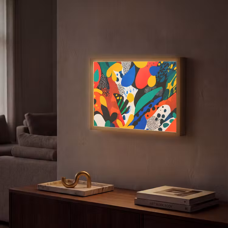 Lightbox - Wandlamp - Abstract - Planten - Vormen - Kleurrijk — 2