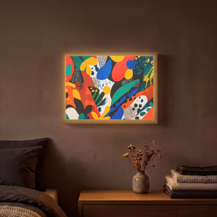 Lightbox - Wandlamp - Abstract - Planten - Vormen - Kleurrijk — 3