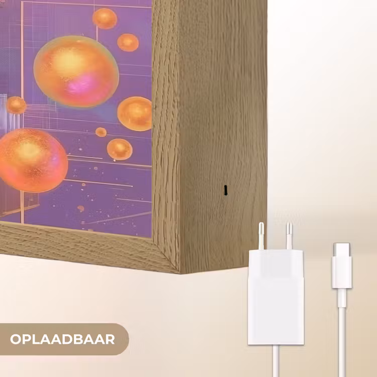 Lightbox - Wandlamp - Abstract - Vrouw - Bloemenkroon - Goud — 7