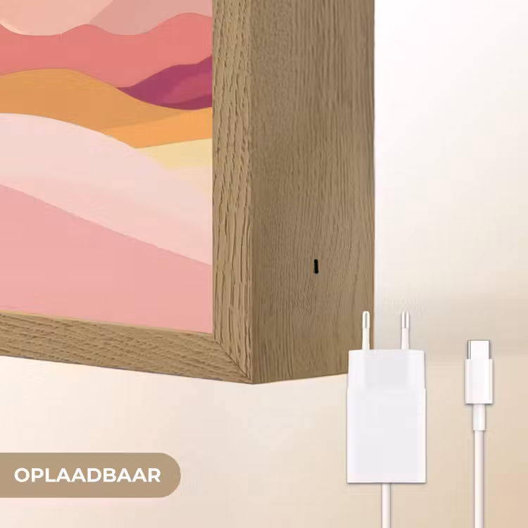 Lightbox - Wandlamp - Bergen - Abstract - Zonnestralen - Roze — 7
