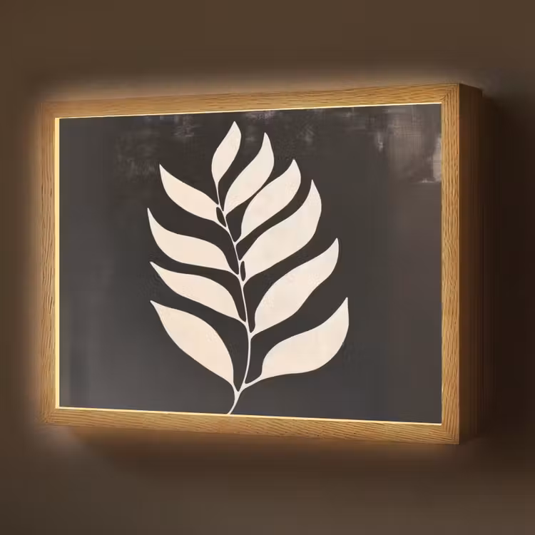 Lightbox - Wandlamp - Blad - Wit - Minimalistisch — 1