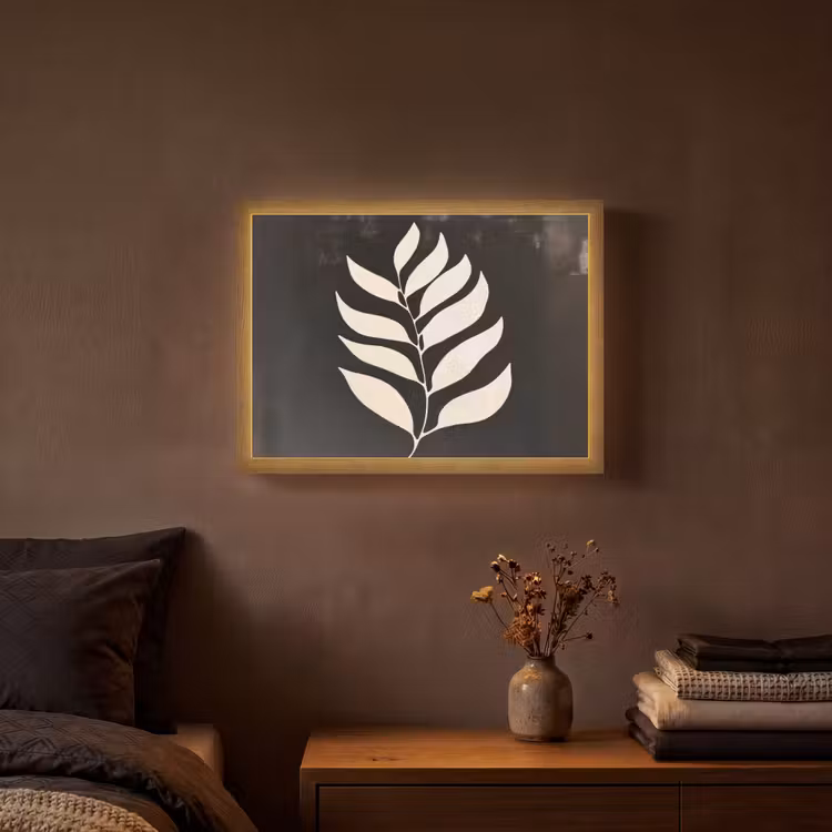 Lightbox - Wandlamp - Blad - Wit - Minimalistisch — 3