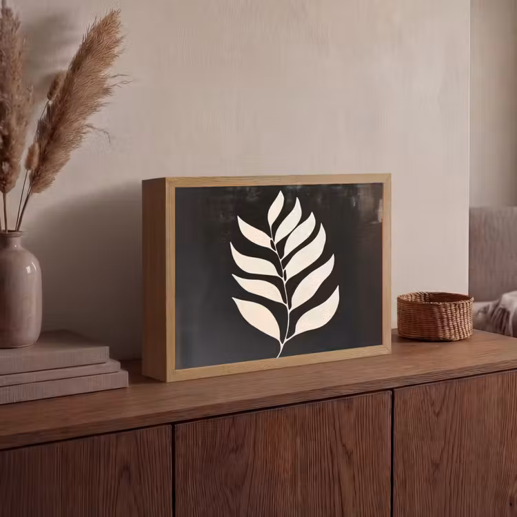 Lightbox - Wandlamp - Blad - Wit - Minimalistisch — 4
