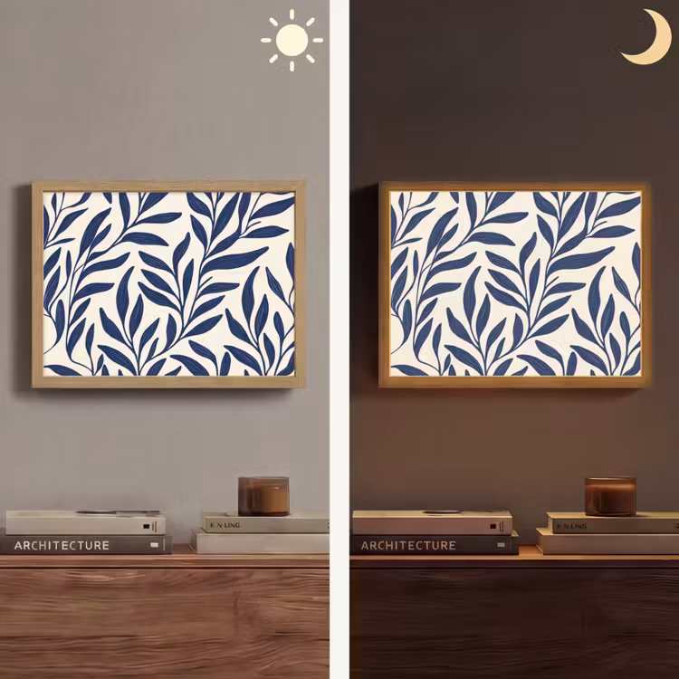 Lightbox - Wandlamp - Bladeren - Klimop - Donkerblauw — 6