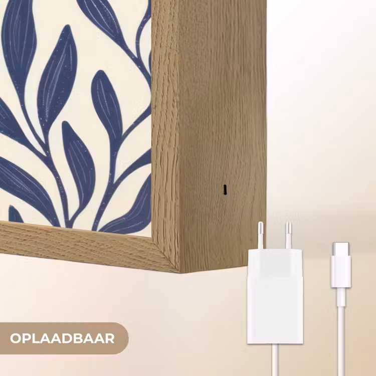Lightbox - Wandlamp - Bladeren - Klimop - Donkerblauw — 7
