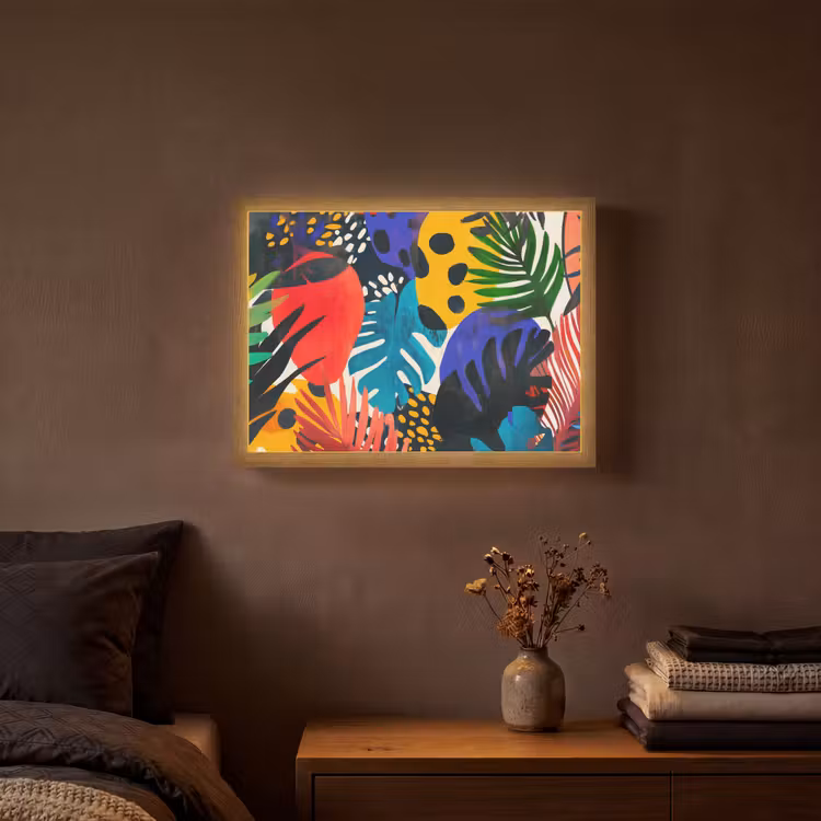 Lightbox - Wandlamp - Bladeren - Vormen - Abstract - Kleurrijk — 3