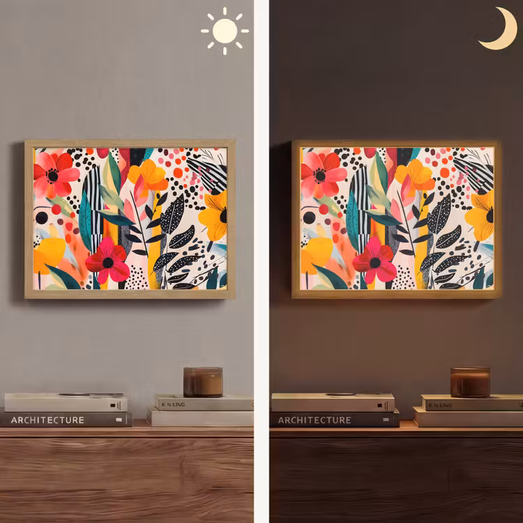 Lightbox - Wandlamp - Bloemen - Bladeren - Abstract - Kleurrijk — 6