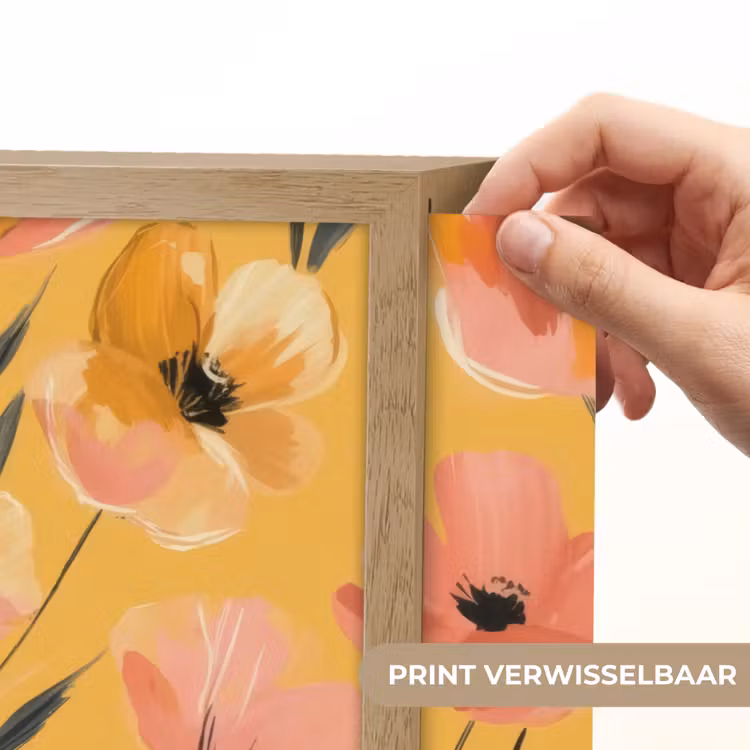 Lightbox - Wandlamp - Bloemen - Geschilderd - Geel — 5