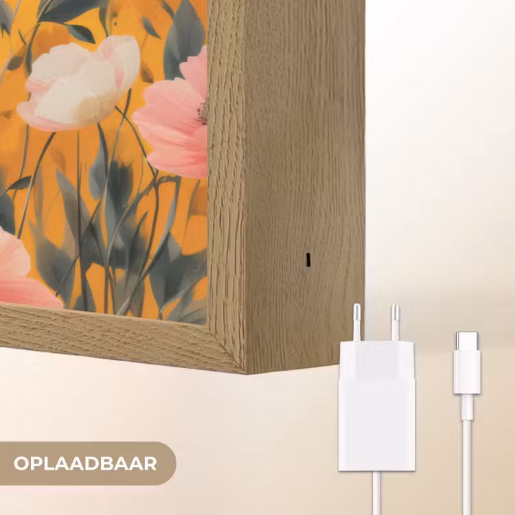 Lightbox - Wandlamp - Bloemen - Veld - Geel — 7