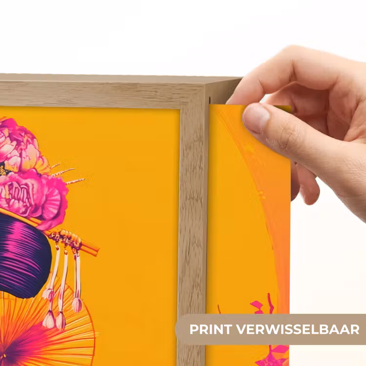 Lightbox - Wandlamp - Bloemen - Vrouw - Kimono - Roze — 5