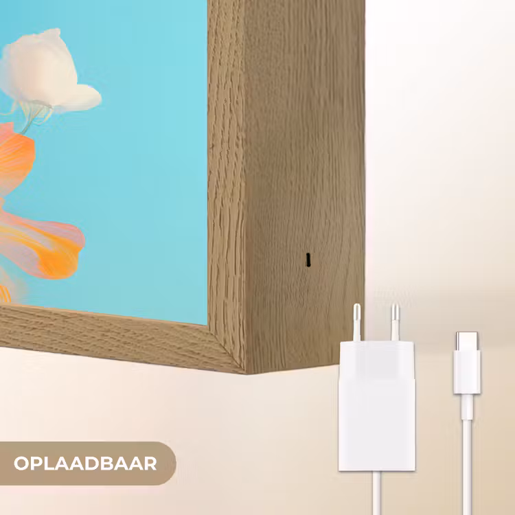 Lightbox - Wandlamp - Bloemen - Vrouw - Zonnebril - Blauw — 7