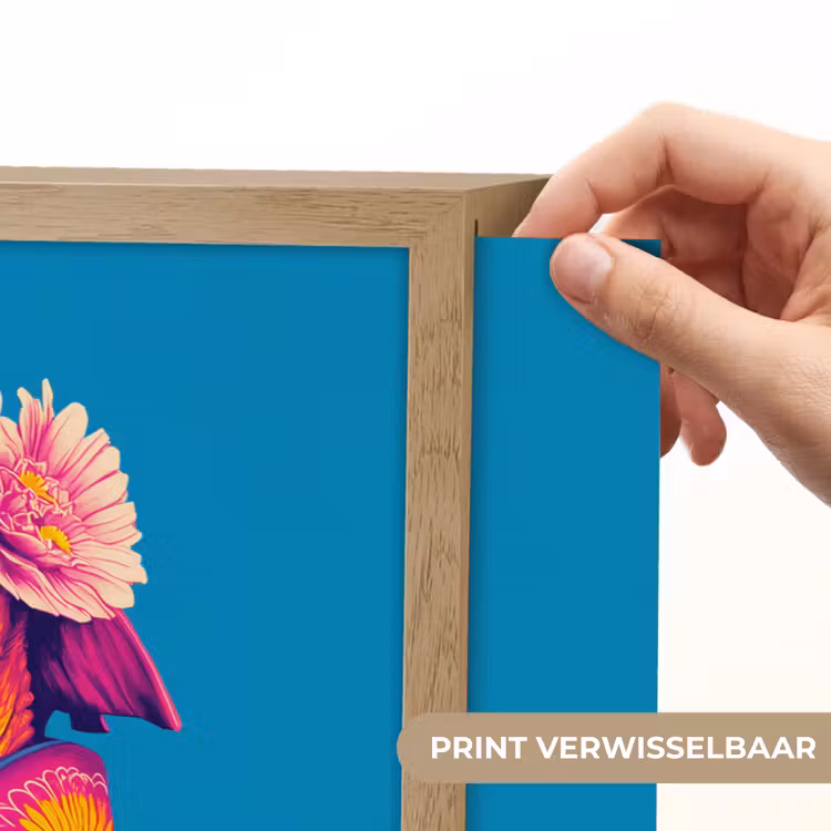 Lightbox - Wandlamp - Bloemenkrans - Hagedis - Kimono - Paars — 5