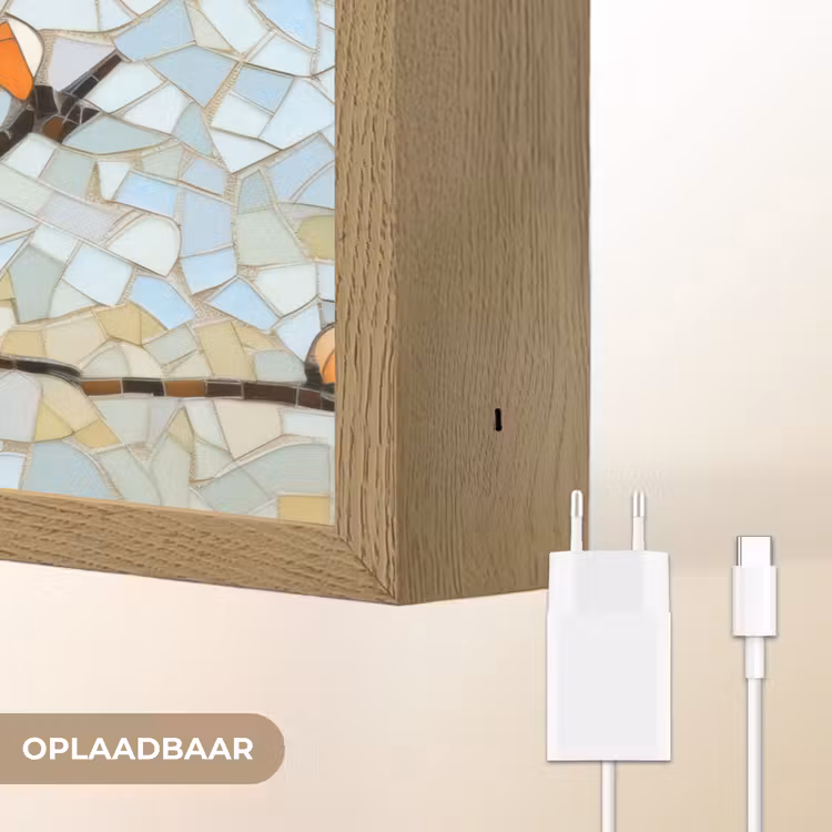 Lightbox - Wandlamp - Bloesems - Wit - Mozaïek - Tak — 7