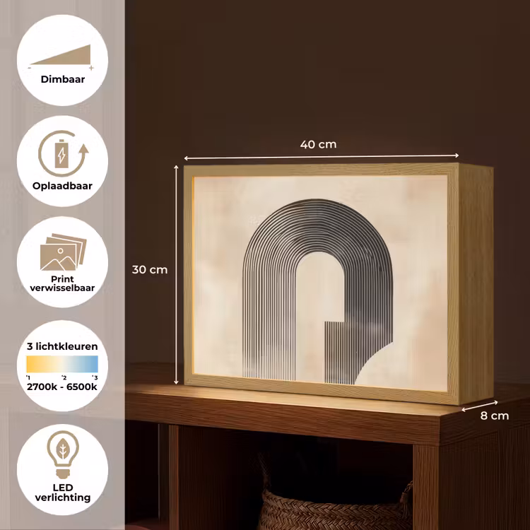 Lightbox - Wandlamp - Boog - Strepen - Minimalistisch - Zwart — 10