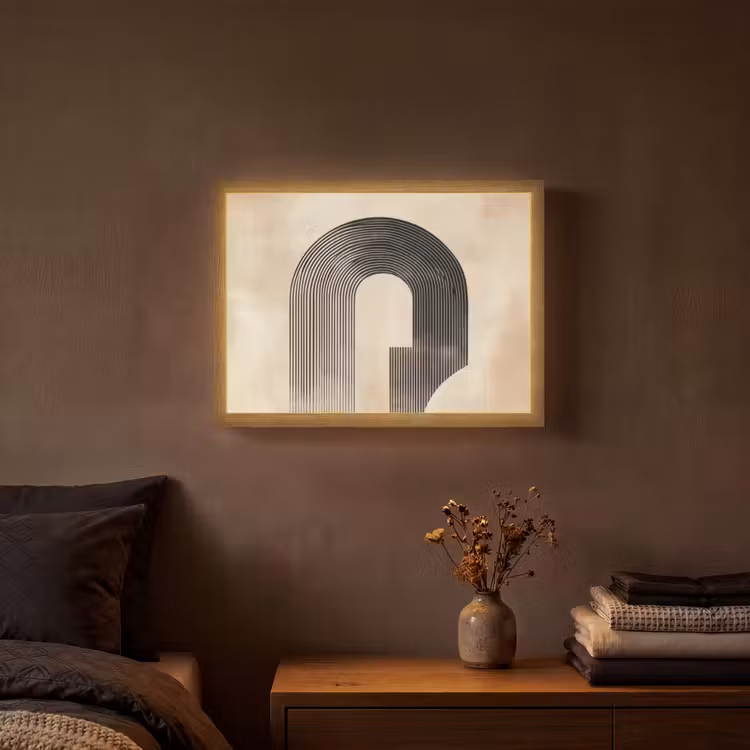 Lightbox - Wandlamp - Boog - Strepen - Minimalistisch - Zwart — 3