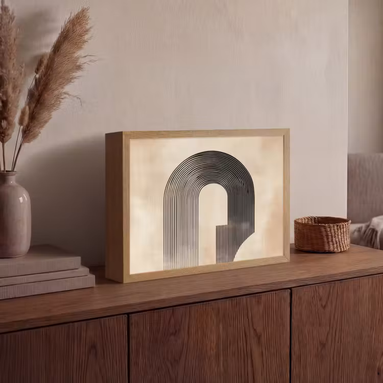 Lightbox - Wandlamp - Boog - Strepen - Minimalistisch - Zwart — 4