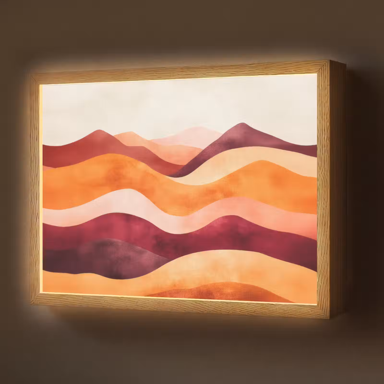 Lightbox - Wandlamp - Abstract - Landschap - Golven — 1