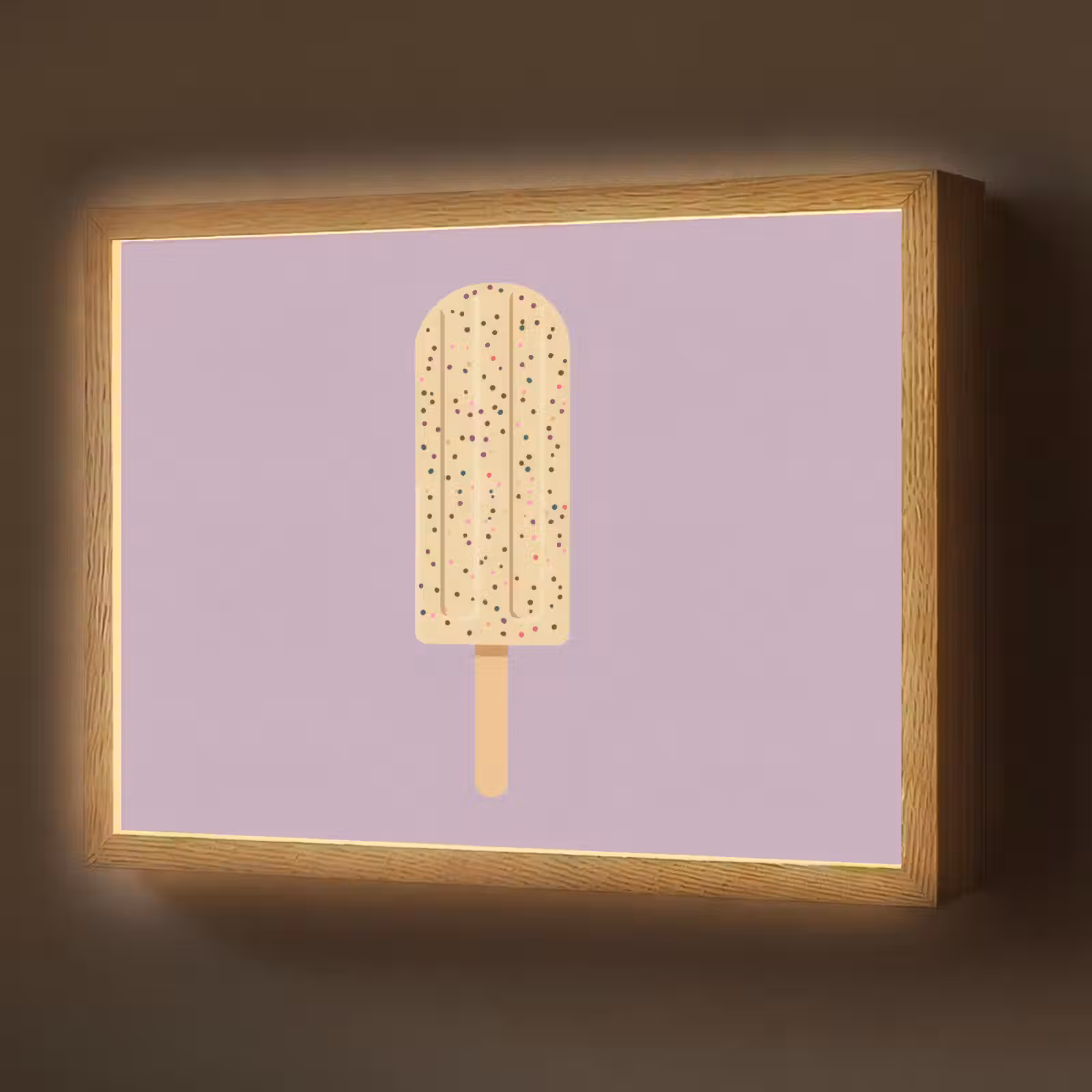Lightbox - Wandlamp - Beige - Ijsje - Spikkels — 1