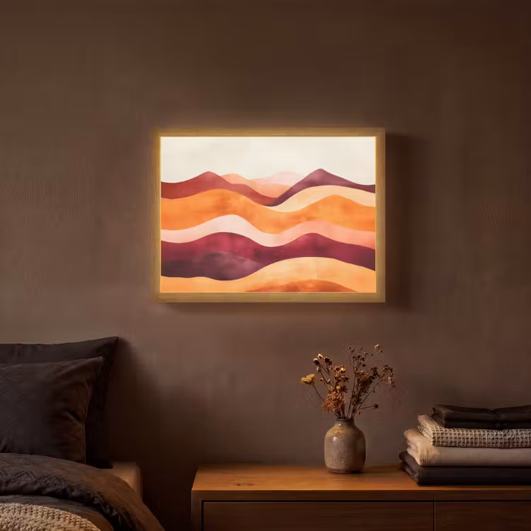 Lightbox - Wandlamp - Abstract - Landschap - Golven — 3