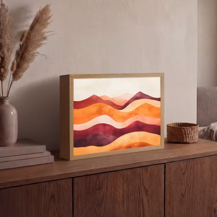 Lightbox - Wandlamp - Abstract - Landschap - Golven — 4
