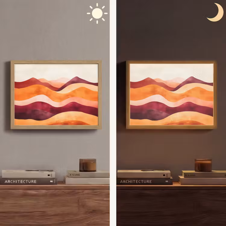 Lightbox - Wandlamp - Abstract - Landschap - Golven — 6