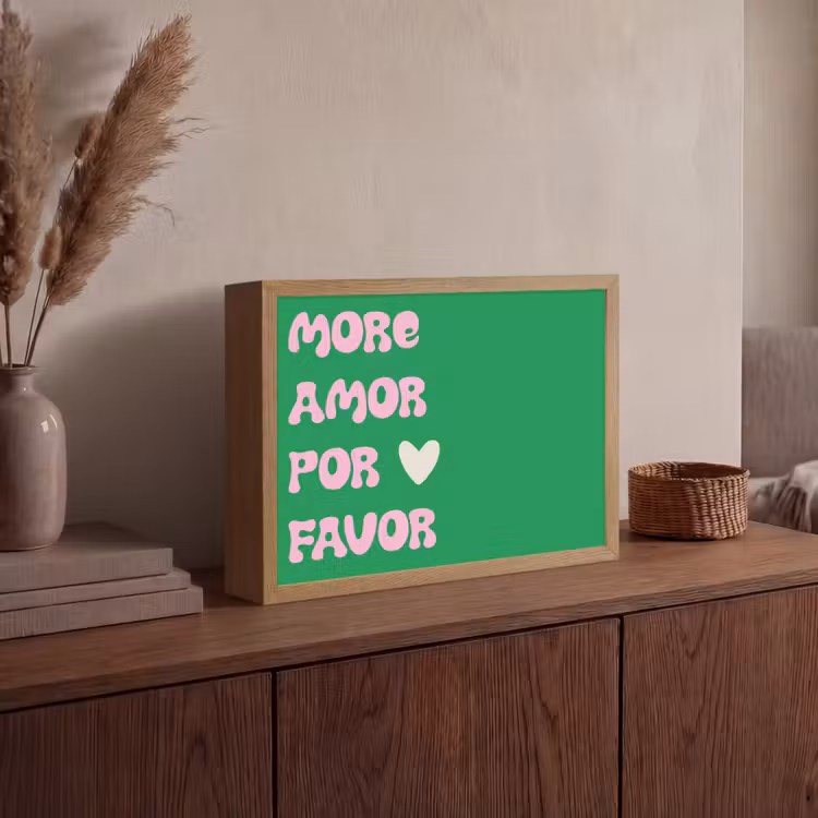Lightbox - Wandlamp - Amor - Valentijn - Groen - Tekst — 4