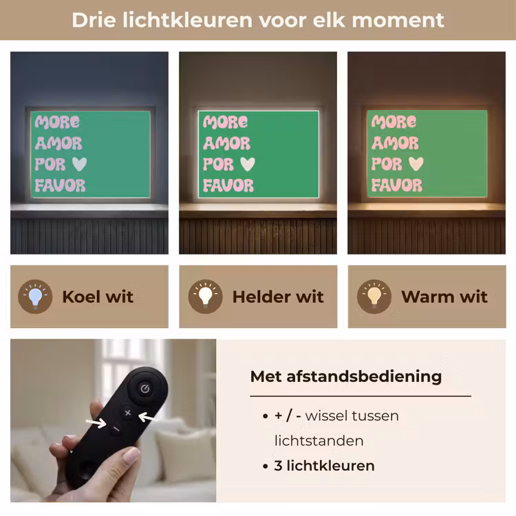 Lightbox - Wandlamp - Amor - Valentijn - Groen - Tekst — 8