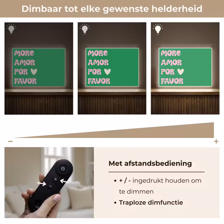 Lightbox - Wandlamp - Amor - Valentijn - Groen - Tekst — 9