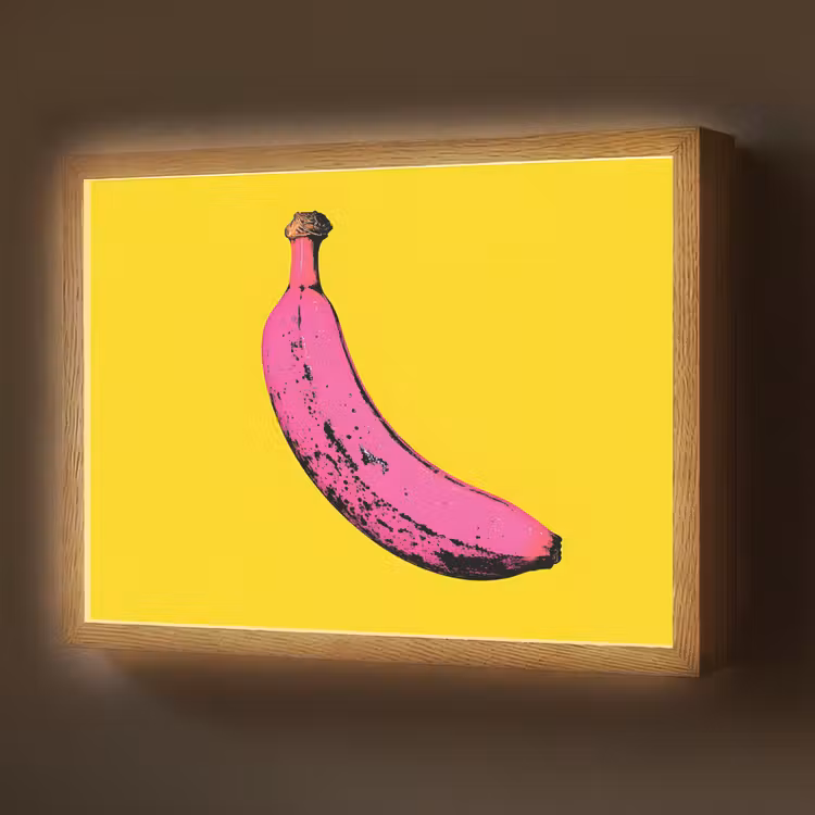 Lightbox - Wandlamp - Banaan - Grafisch - Geel — 1