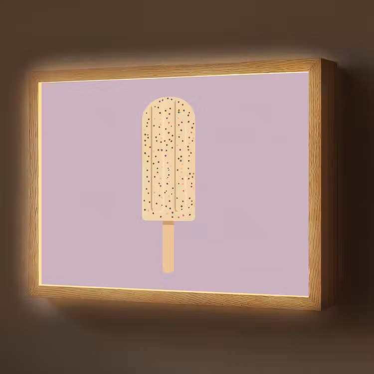 Lightbox - Wandlamp - Beige - Ijsje - Spikkels — 1